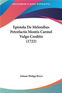 Epistola de Melonibus Petrefactis Montis Carmel Vulgo Creditis (1722)