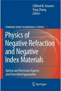 Physics of Negative Refraction and Negative Index Materials: Optical and Electronic Aspects and Diversified Approaches