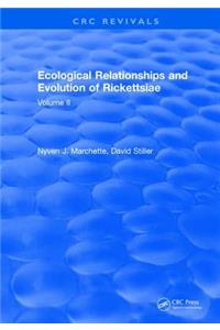 Ecological Relationships and Evolution of Rickettsiae