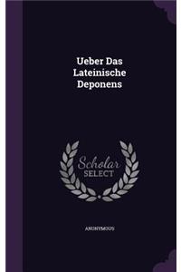 Ueber Das Lateinische Deponens
