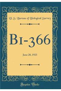 Bi-366: June 20, 1923 (Classic Reprint)