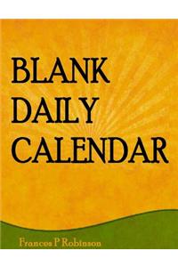 Blank Daily Calendar