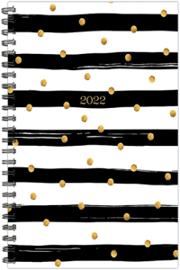 Black and Gold 6.5 X 8.5 Softcover Weekly Planner