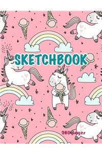 Unicorn Sketchbook 200 pages