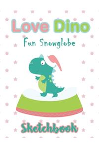 Pink Love Dino Sketchbook