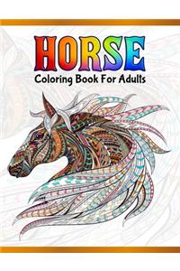 Horse Coloring Book For Adults