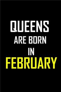 Queens are Born in FEBRUARY: 6 X 9 Blank Lined journal Gifts Idea - Birthday Gift for Women Notebook / NotebooGift - Soft Cover, Matte Finish