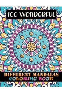 100 Wonderful Different Mandalas Coloring Book