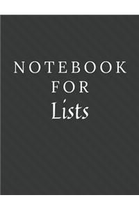 Notebook For Lists