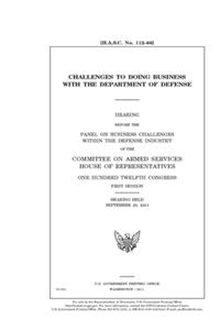 Challenges to doing business with the Department of Defense