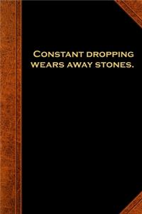 2020 Weekly Planner Ben Franklin Quote Dropping Stones Vintage Style 134 Pages