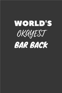 Bar Back Notebook