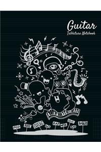 MUSIC PAPER NoteBook - Guitar Chord, Standard Staff & Tablature