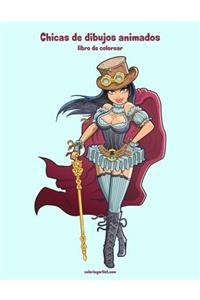 Chicas de dibujos animados libro de colorear 1