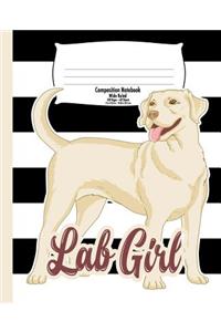 Labrador Composition Notebook for Kids, Lab Girl