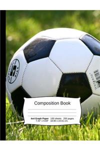 Soccer Composition Notebook, Graph Paper