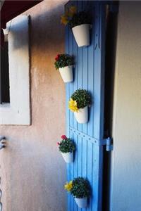 Flower Pots on a Blue Door Journal