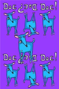 Bullet Journal Notebook for Dog Lovers, Blue Dogs in a Row 4