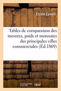 Tables de Comparaison Des Mesures, Poids Et Monnaies Des Principales Villes Commerciales