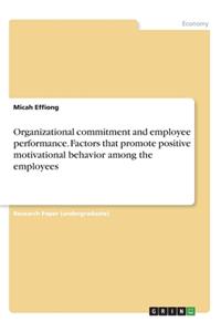 Organizational commitment and employee performance. Factors that promote positive motivational behavior among the employees