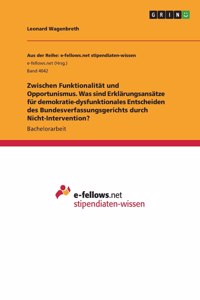 Zwischen Funktionalität und Opportunismus. Was sind Erklärungsansätze für demokratie-dysfunktionales Entscheiden des Bundesverfassungsgerichts durch Nicht-Intervention?