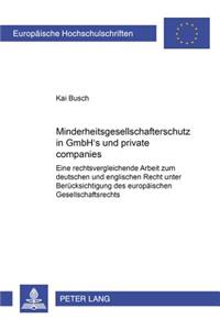 Minderheitsgesellschafterschutz in Gmbh's Und «Private Companies»