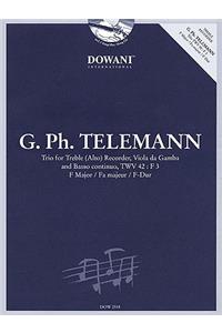 Telemann: Trio for Treble (Alto) Recorder, Viola, & Basso Continuo Twv42 F Major