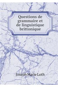 Questions de grammaire et de linguistique brittonique