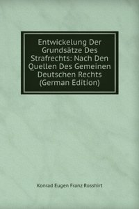 Entwickelung Der Grundsatze Des Strafrechts: Nach Den Quellen Des Gemeinen Deutschen Rechts (German Edition)