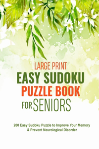 Large Print Easy Sudoku Puzzle Book for Seniors