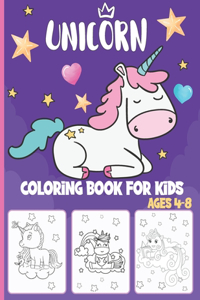 Unicorn Coloring Book For Kids Ages 4-8