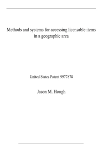 Methods and systems for accessing licensable items in a geographic area