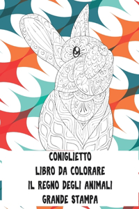 Libro da colorare per una ragazza - Disegni Anti stress - Animali - Coniglio