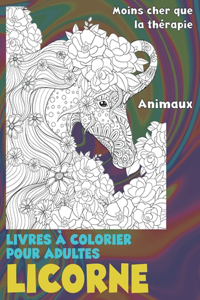 Livres à colorier pour adultes - Moins cher que la thérapie - Animaux - Licorne