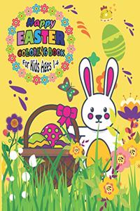 Happy Easter Coloring Book For Kids Ages 1-4