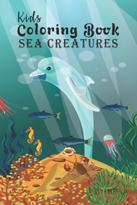 Kids Coloring Book Sea Creatures