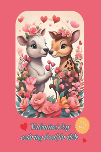 Valentine's day coloring book for kids ( age 4 to 8)