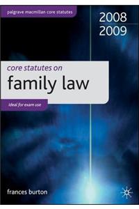 Core Statutes on Family Law (Palgrave Core Statutes)