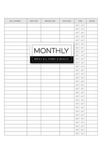 Monthly Bill Payment & Checklist