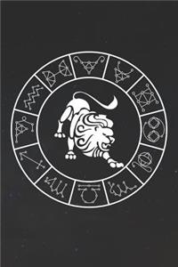 Leo Notebook 'Zodiac Circle' - Zodiac Diary - Horoscope Journal - Leo Gifts for Her