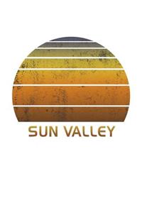 Sun Valley: Notebook Paper For Work, Home or School With Lined Wide Ruled White Sheets. Vintage Sunset Note Pad Composition Journal For Family Vacations. Back T