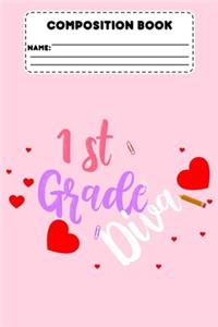 Composition Book 1st Grade Diva