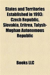 States and Territories Established in 1993