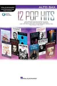 12 Pop Hits - Instrumental Play-Along Alto Sax Book/Online Audio