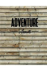 Adventure Awaits, Quote Motivational Inspiration Notebook, Dot Grid Journal, Blank Notebook No lined, Graph Paper, 8
