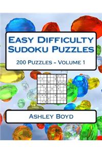 Easy Difficulty Sudoku Puzzles Volume 1