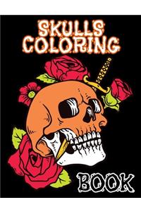 Skulls Coloring Book
