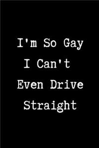 I'm So Gay I Can't Even Drive Straight - Funny gay gag gifts