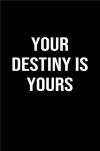 Your Destiny is Yours: A softcover blank lined journal to jot down ideas, memories, goals, and anything else that comes to mind.