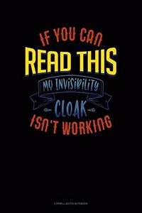 If You Can Read This My Invisibility Cloak Isn't Working